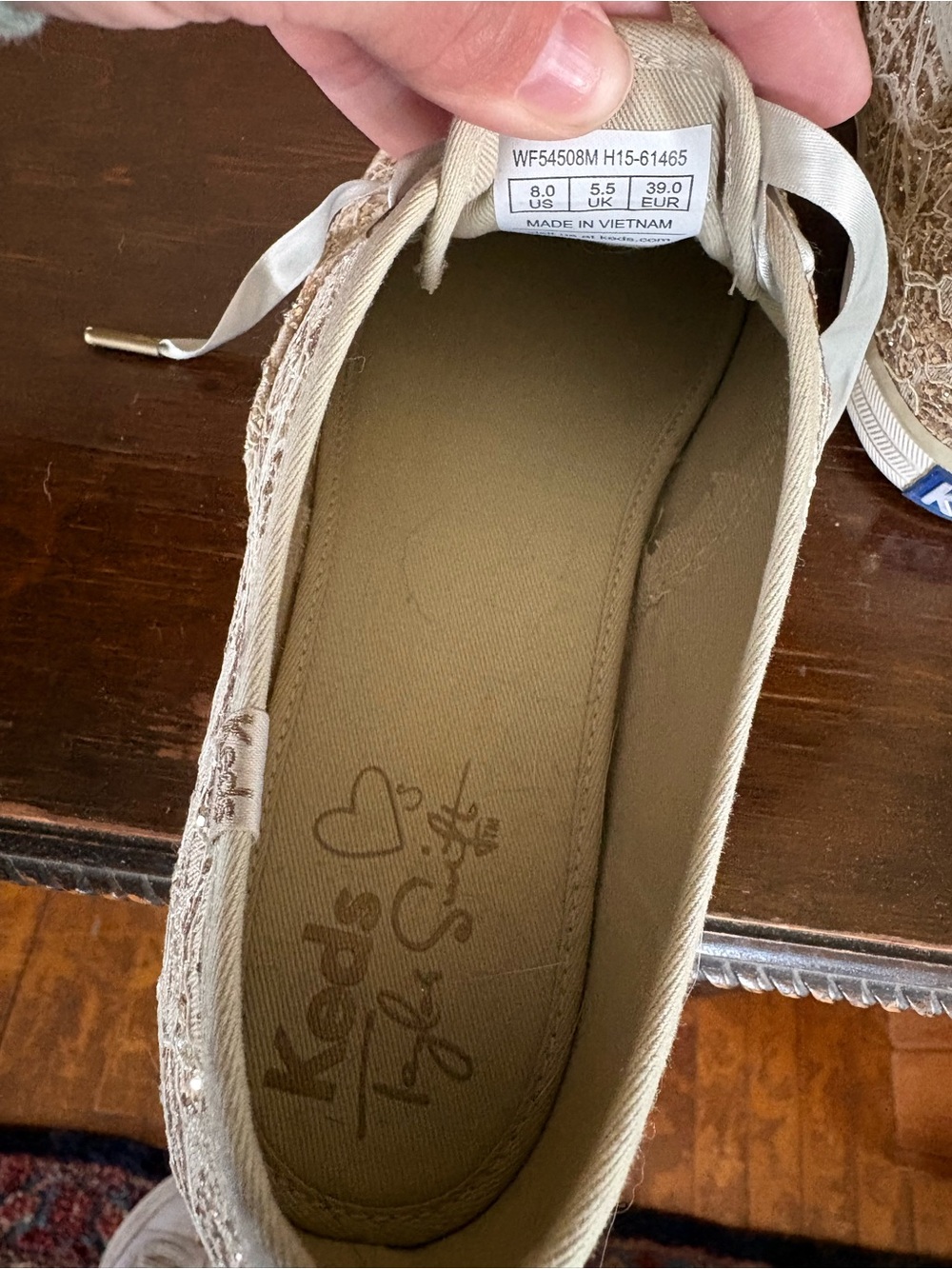 Keds : Gold Lace & Glitter - Picture 5 of 7